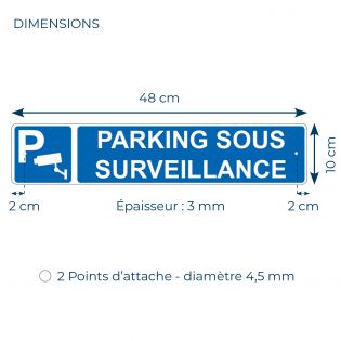 Panneau de signalisation pour parking · Parking sous surveillance