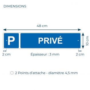 Panneau de signalisation pour parking · Parking Privé