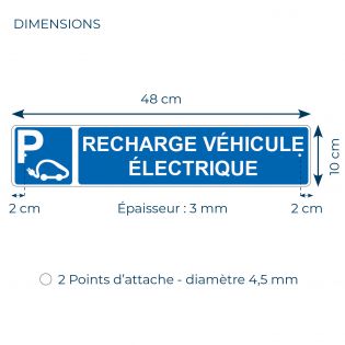 Panneau de signalisation pour parking · Emplacement Recharge Véhicule Electrique