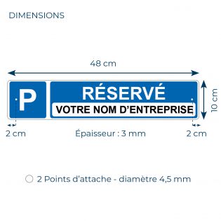 Panneau de signalisation pour parking · Parking réservé · Personnalisable