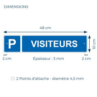 Panneau de signalisation pour parking · Emplacement réservé aux visiteurs