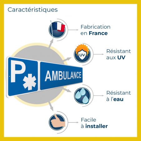 Panneau de signalisation pour parking · Emplacement réservé pour société · Personnalisable