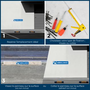 Panneau de signalisation pour parking · Parking réservé