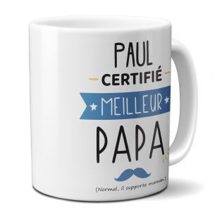 mugs et tasses à café : Mug personnalisable en céramique - objet personnalisable - Certifié Meilleur Papa