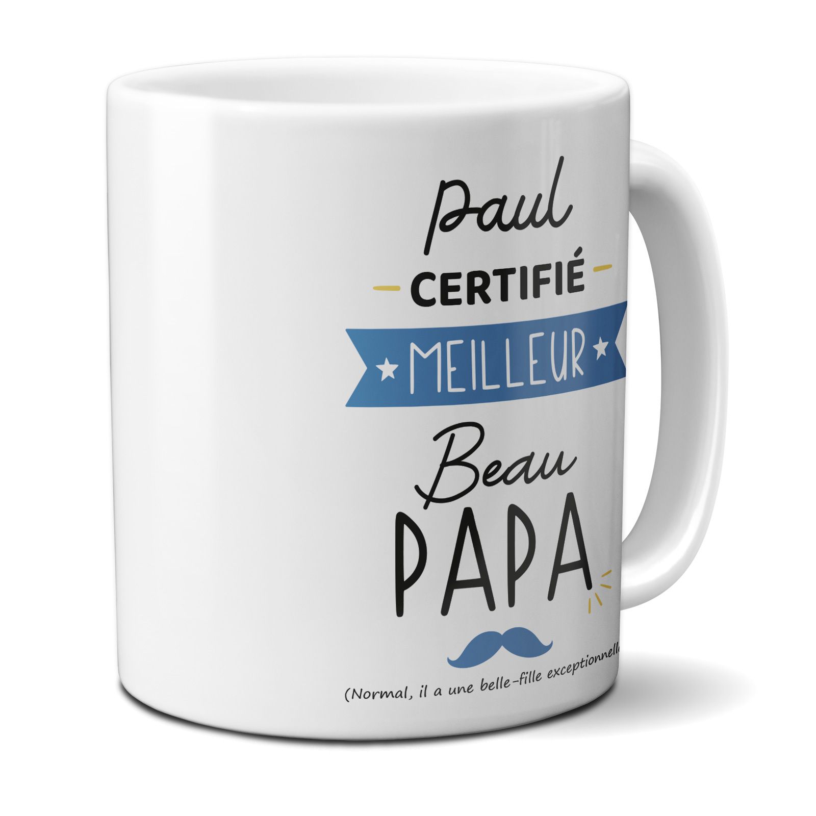 mugs et tasses à café : Mug personnalisable en céramique - objet personnalisable - Meilleur Beau Papa 