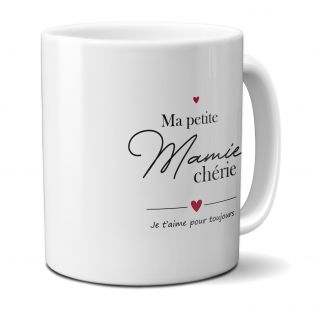 mugs et tasses à café : Mug personnalisable en céramique - objet personnalisable - ma petite mamie chérie