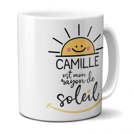 mugs et tasses à café : Mug personnalisable en céramique - objet personnalisable - Tu es mon rayon de Soleil - Cadeau pour son /