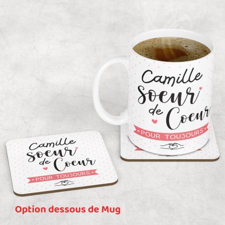 mugs et tasses à café : Mug personnalisable en céramique - objet personnalisable - Sœur de Cœur