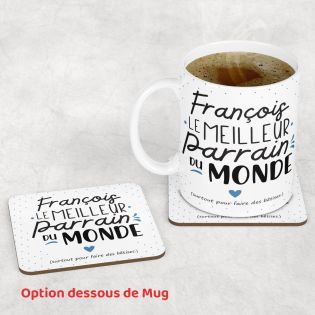 mugs et tasses à café : Mug personnalisable en céramique - objet personnalisable - Meilleur Parrain du Monde