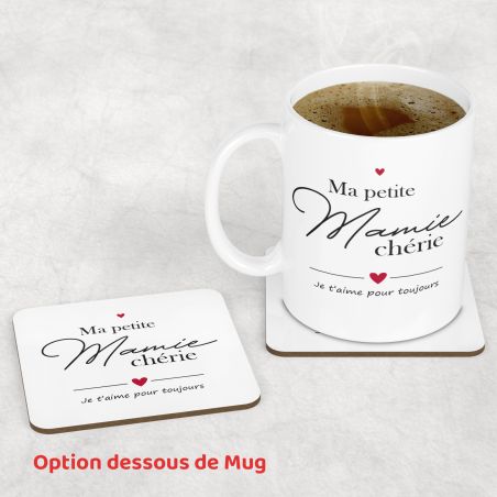 mugs et tasses à café : Mug personnalisable en céramique - objet personnalisable - ma petite mamie chérie