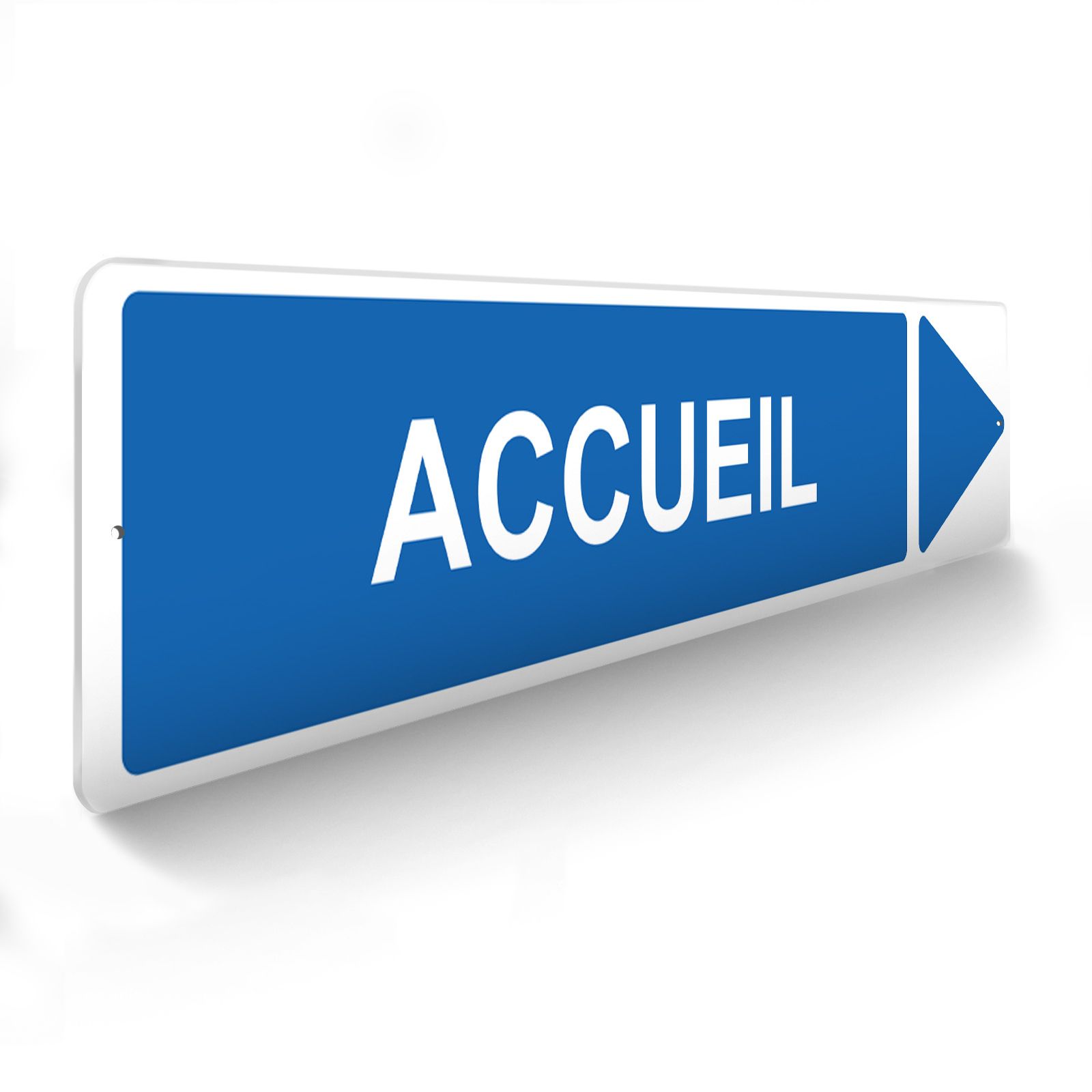 Panneau de signalisation pour parking · Accueil droite -48 x 10 cm