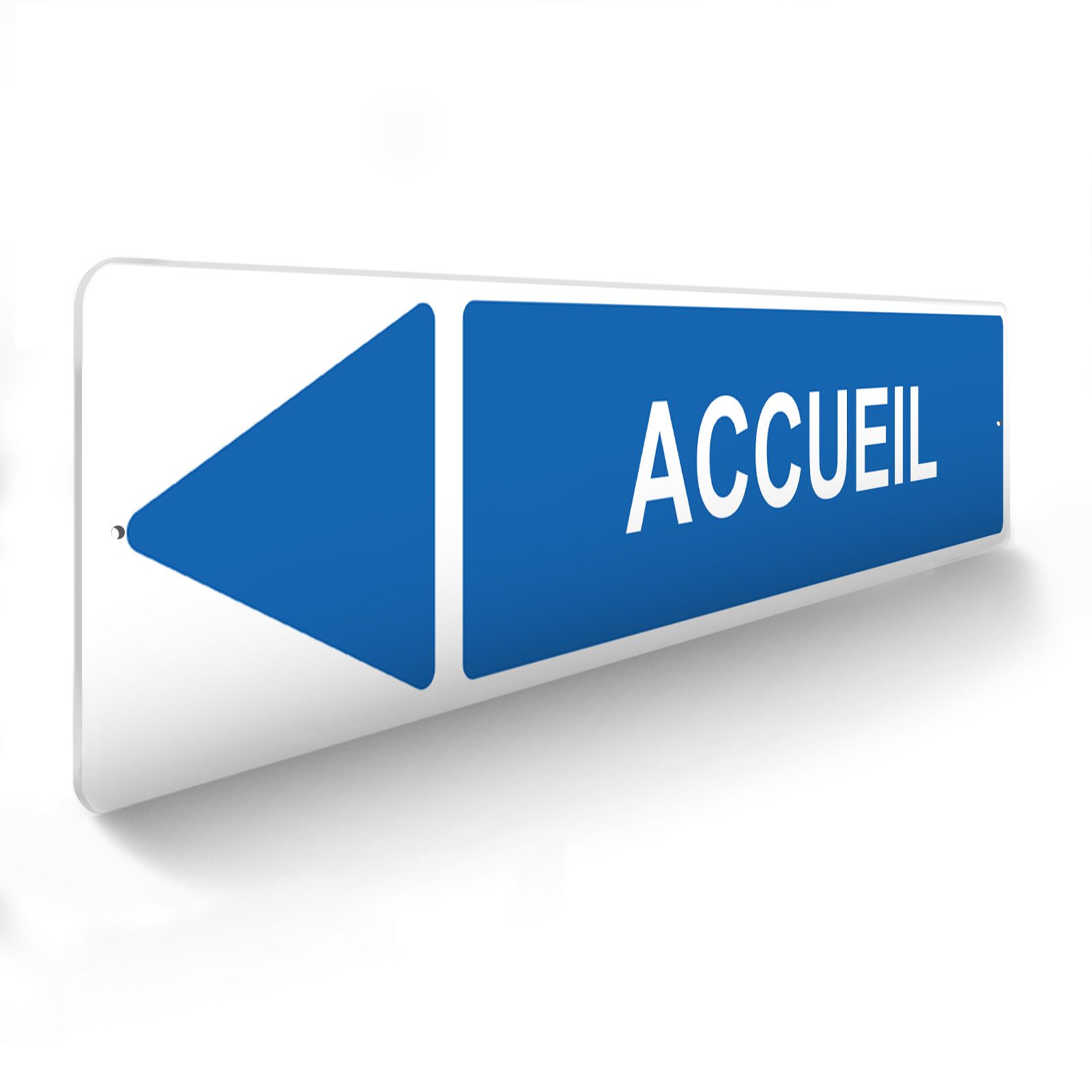 Panneau de signalisation pour parking · Accueil gauche -48 x 10 cm