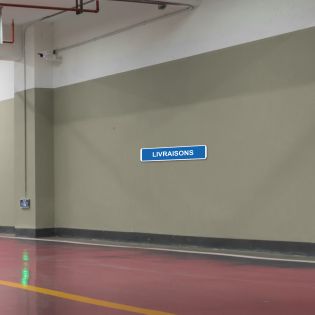 Panneau de signalisation pour parking · Livraisons -48 x 10 cm