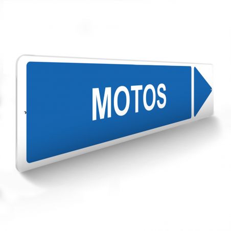 Panneau de signalisation pour parking · Motos droite -48 x 10 cm