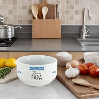 Personalized bowl First name for breakfast model Meilleur Beau Papa - Grandpa gift idea