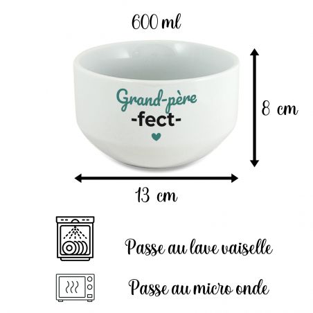 Bol petit déjeuner personnalisable · Père-fect · Cadeau anniversaire papa ou fête des pères