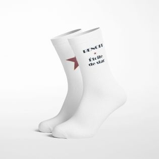 Pair of personalized socks with first name · Hollywood model