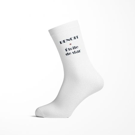 Pair of personalized socks with first name · Hollywood model