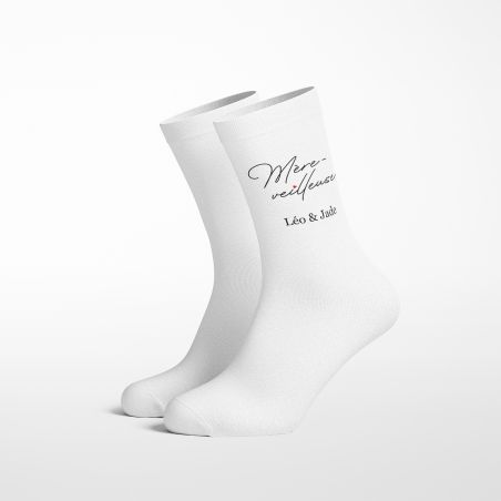 Pair of personalized socks · “Mother-Nightlight” model · Mom’s birthday or Mother’s Day gift