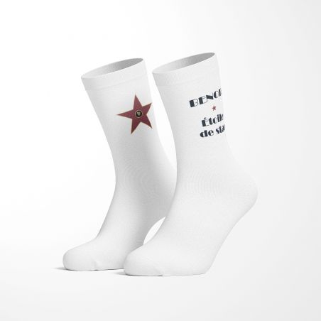 Pair of personalized socks with first name · Hollywood model