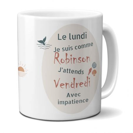 Mug en céramique Humoristique Robinson