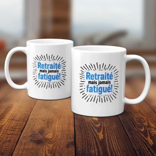 Mug en céramique Retraité mais jamais fatigué, 33 cl