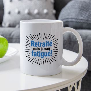 Mug en céramique Retraité mais jamais fatigué, 33 cl