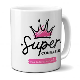 Tasse insolite Super Connasse pour Femme - Cadeau rigolo pour sa chérie - 33 cL, Céramique - Mug imprimé en France