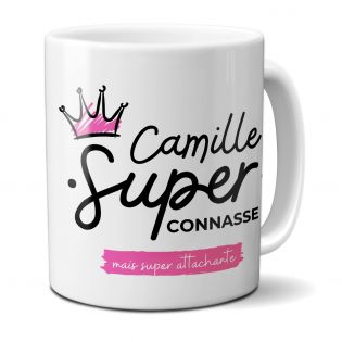 Mug Personnalisable en céramique humoristique :Super Connasse - 33 cl