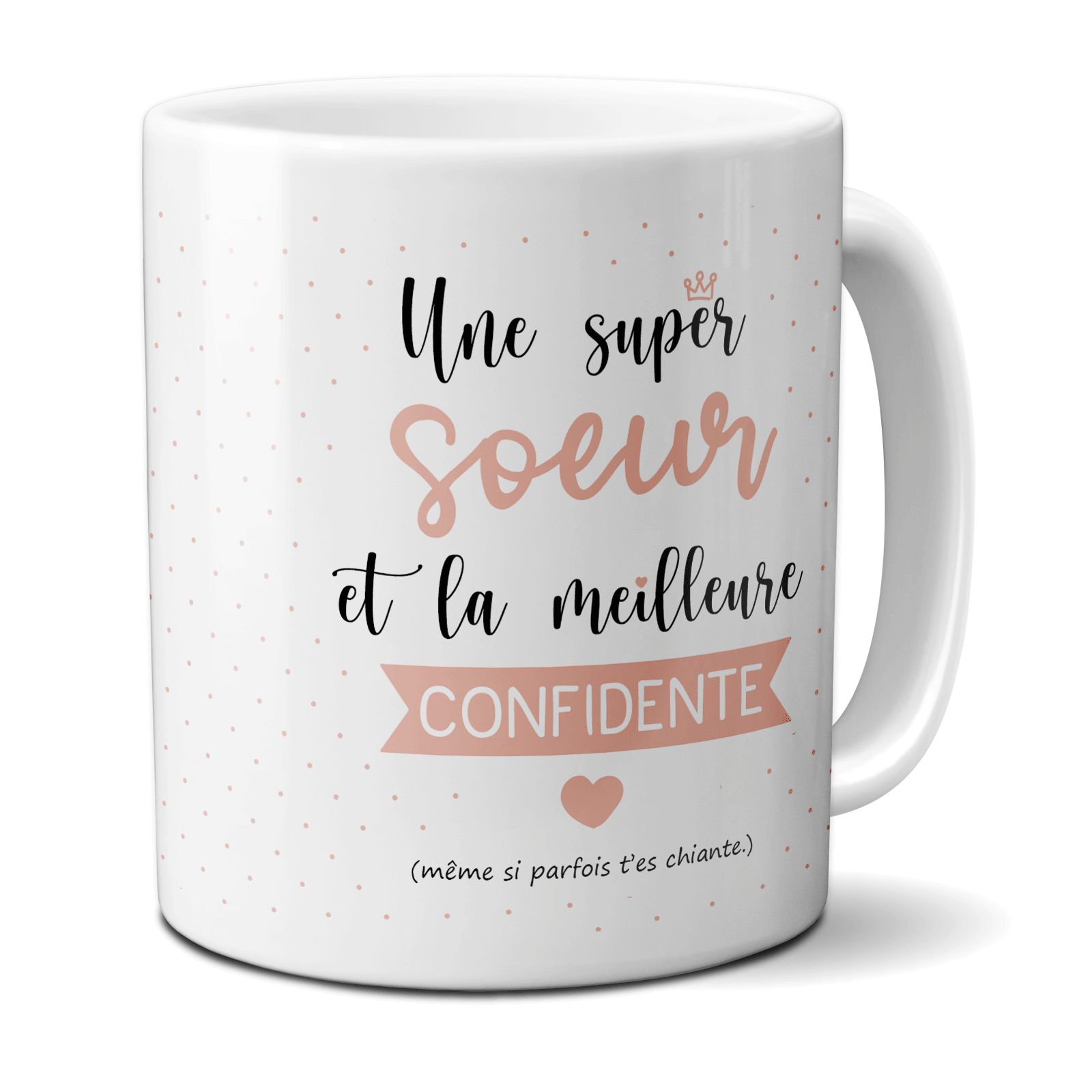 Mug en céramique blanc personnalisé avec Texte et Photo · Cadeau pratique pour amateur de café