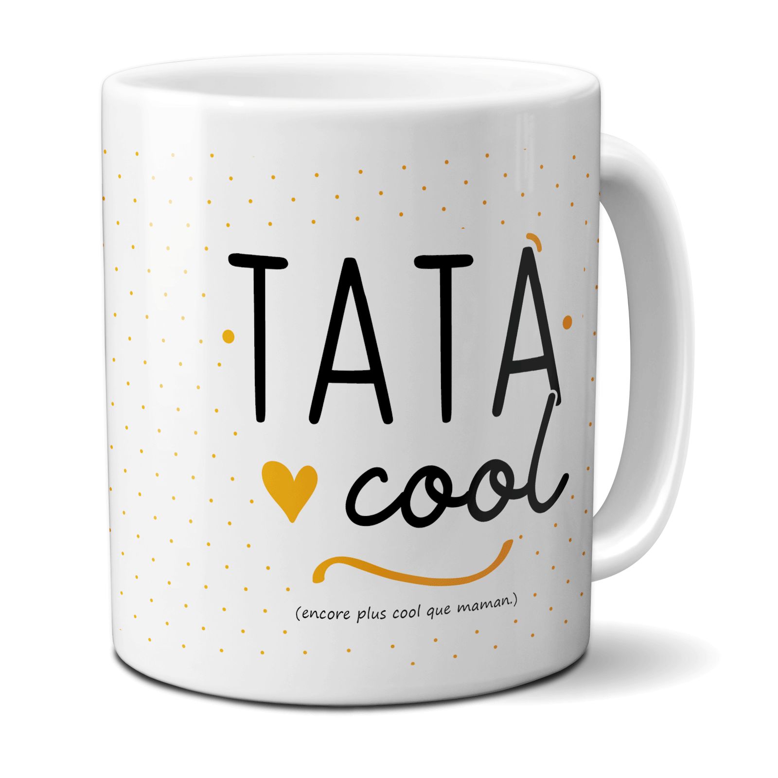 Mug pour Tata Cool - Cadeau pour Tatie - Tasse cadeau Anniversaire ou Noël - 33 cL, Céramique - Imprimé en France