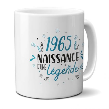 Mug anniversaire 1965 - Naissance d'une légende - 33 cl, céramique - Imprimé en France