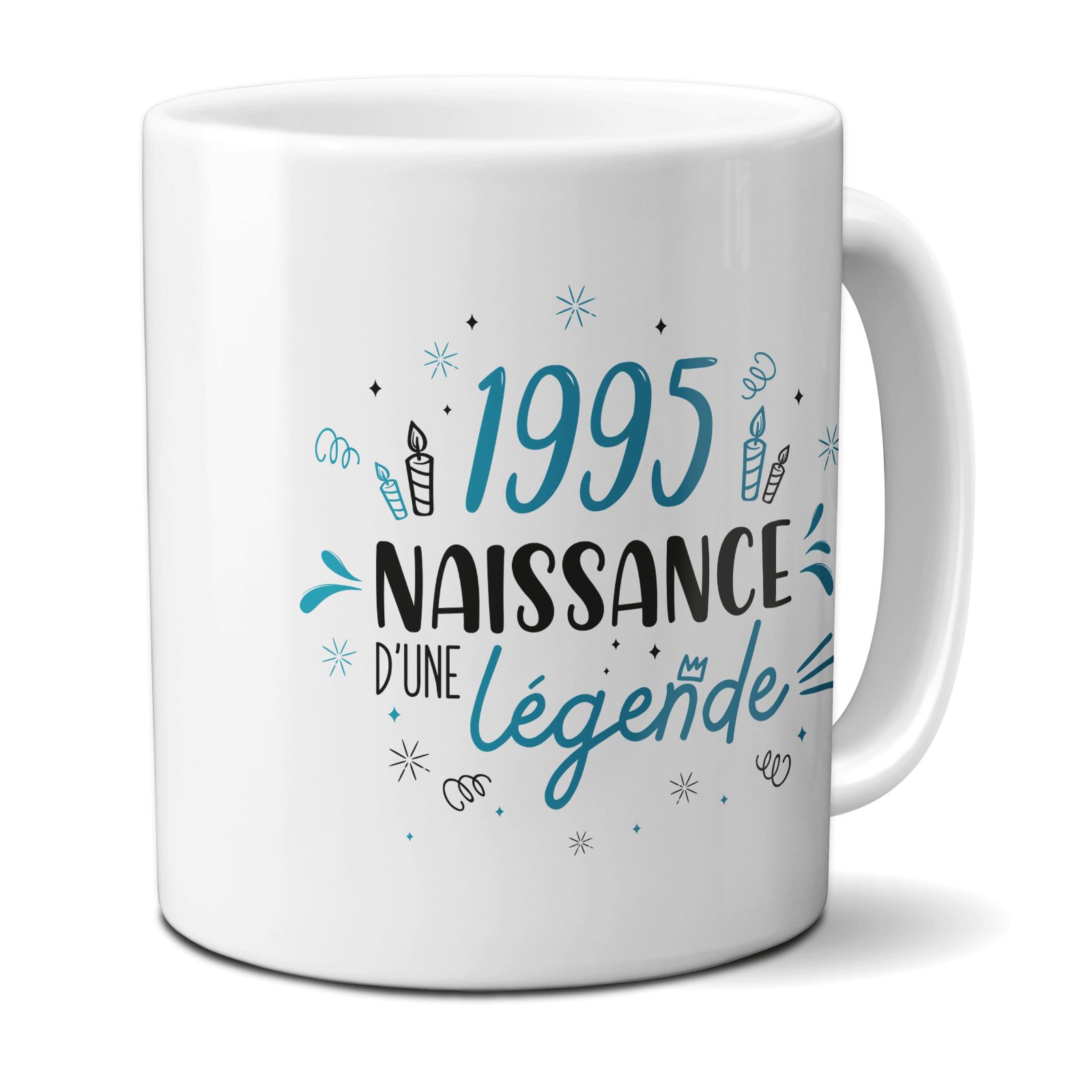 Mug anniversaire 1995 - Naissance d'une légende - 33 cl, céramique - Imprimé en France