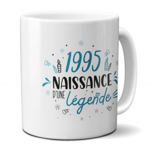 Mug anniversaire 1995 - Naissance d'une légende - 33 cl, céramique - Imprimé en France