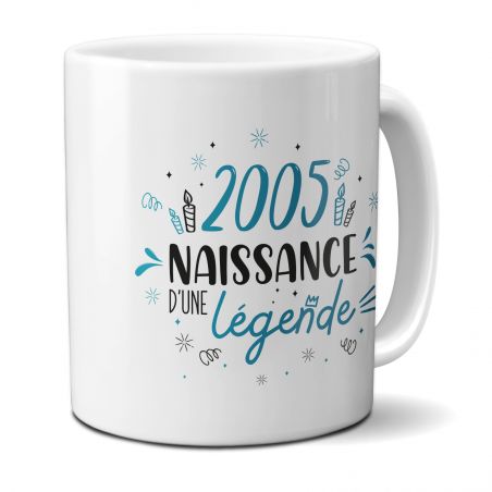 Mug anniversaire 2005 - Naissance d'une légende - 33 cl, céramique - Imprimé en France