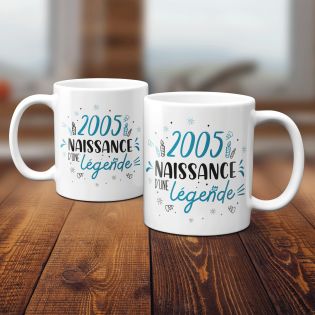 Mug anniversaire 1995 - Naissance d'une légende - 33 cl, céramique - Imprimé en France