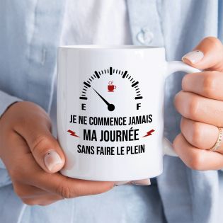 Mug en céramique Jauge faire le plein, 33 cl