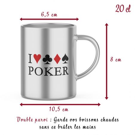 Stainless steel mug ideal for camping with customizable travel design · 20 cL