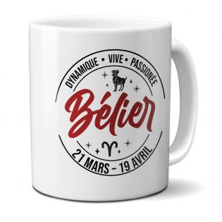 Mug signe astrologique Bélier - 33 cl, céramique - Imprimé en France