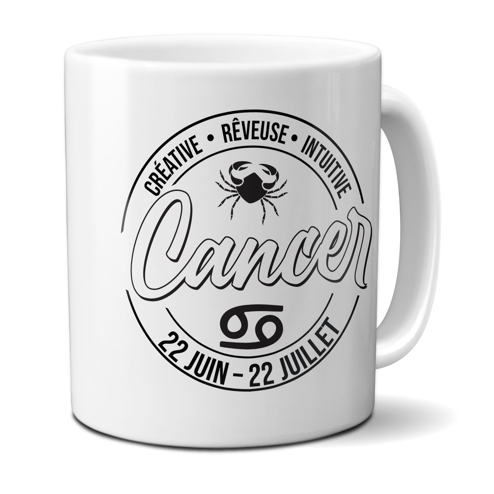 Mug signe astrologique Cancer - 33 cl, céramique - Imprimé en France