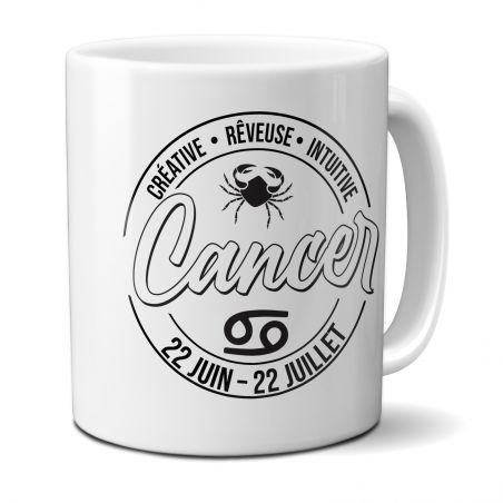 Mug signe astrologique Cancer - 33 cl, céramique - Imprimé en France