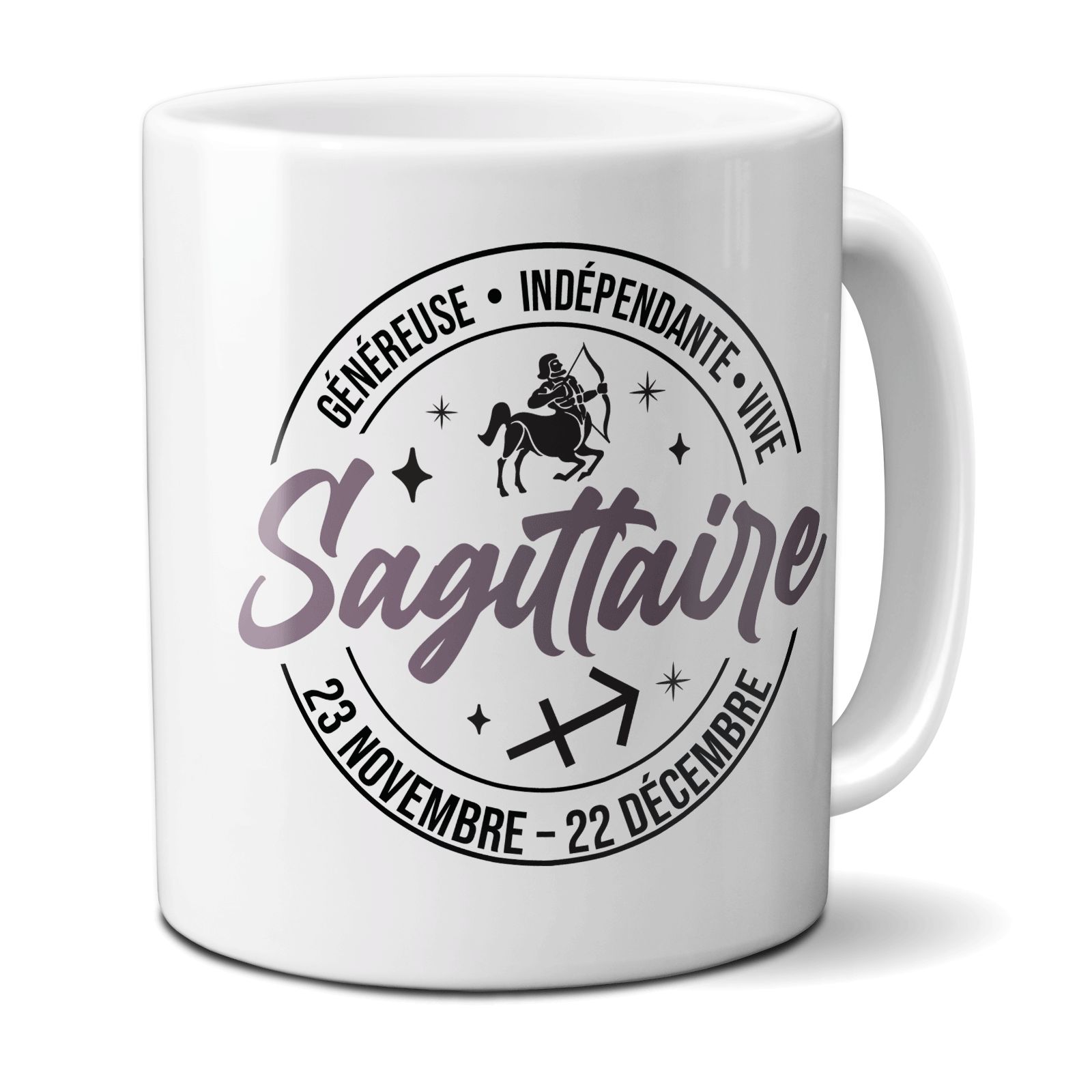 Mug signe astrologique Sagittaire - 33 cl, céramique - Imprimé en France