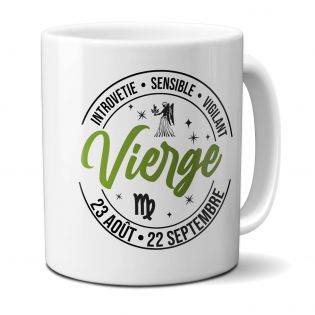 Mug signe astrologique Vierge - 33 cl, céramique - Imprimé en France