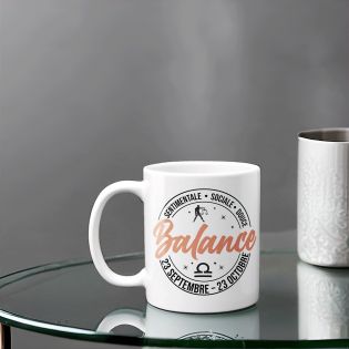 Mug signe astrologique Balance - 33 cl, céramique - Imprimé en France