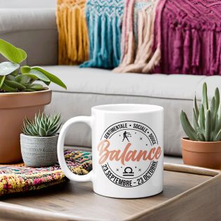 Mug signe astrologique Balance - 33 cl, céramique - Imprimé en France