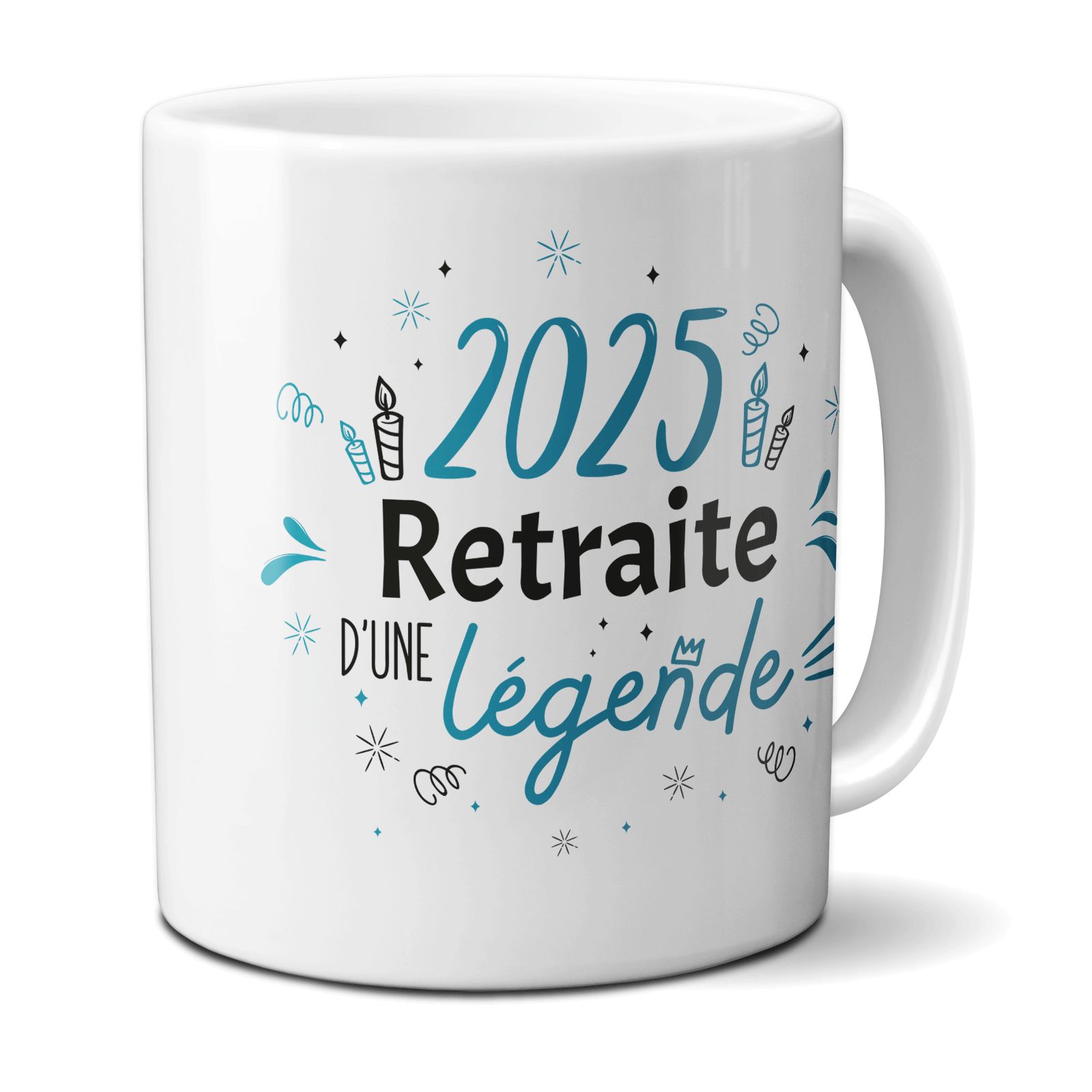 Mug Retraite 2025 - Retraite d'une légende - 33 cl, céramique - Imprimé en France