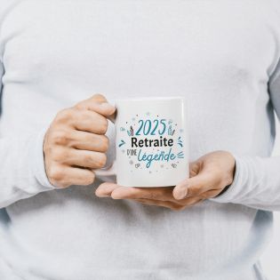 Mug Retraite 2025 - Retraite d'une légende - 33 cl, céramique - Imprimé en France