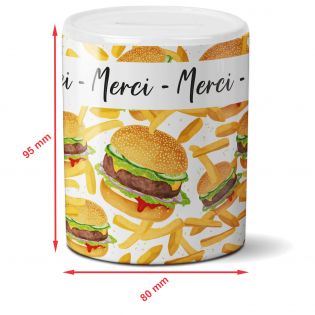 Tirelire pourboire - Tips - restaurant Burger