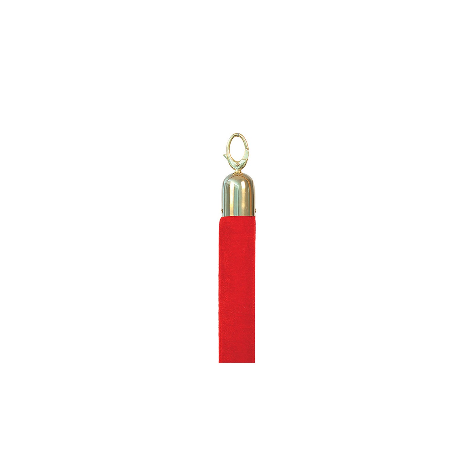 Corde lisse rouge embout or