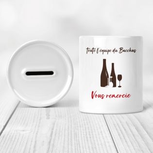 Tirelire pourboire - Tips - Logo - Personnalisable avec votre logo - Restaurant, bar, commerce